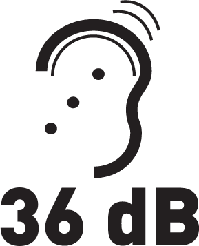 Hlučnost 36 dB