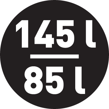 Objem chladničky/mrazničky 145/85 l